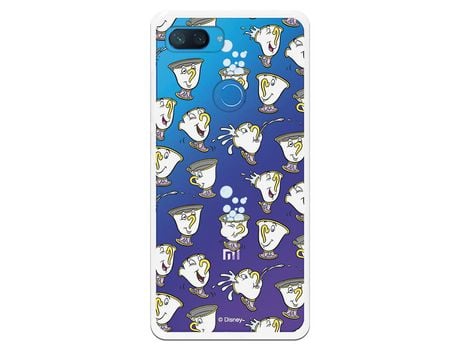 Funda Oficial Disney Chip Potts Siluetas Transparente para Xiaomi Mi 8 Lite