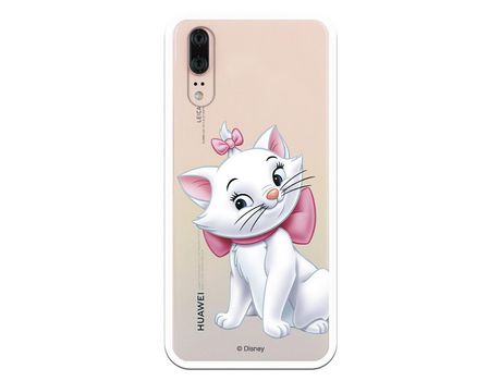 Funda Oficial Disney Marie Silueta transparente para Huawei P20 - Los Aristogatos