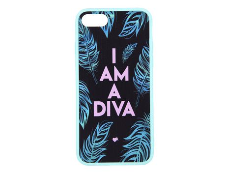 Funda I'm a diva borde azul para iPhone 7 - Oficial de La Vecina Rubia