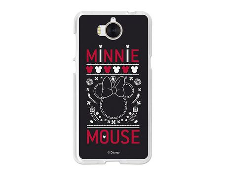Funda Oficial Disney Minnie, Negro Bordado Huawei Y6 2017