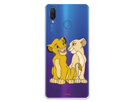Funda Oficial Disney Simba y Nala transparente para Huawei P Smart Plus - El Rey León