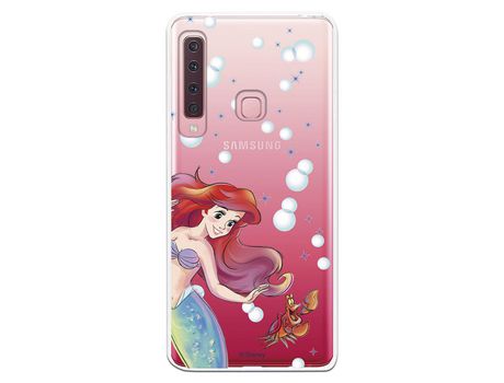 Funda Oficial Disney Sirenita y Sebastian Transparente para Samsung Galaxy A9 2018 - La Sirenita