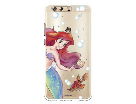 Funda Oficial Disney Sirenita y Sebastian Transparente para Huawei P10 Plus - La Sirenita