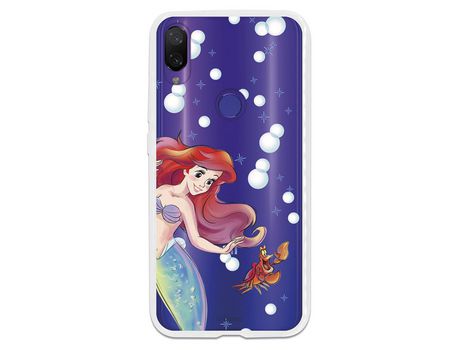 Funda Oficial Disney Sirenita y Sebastian Transparente para Xiaomi Mi Play - La Sirenita