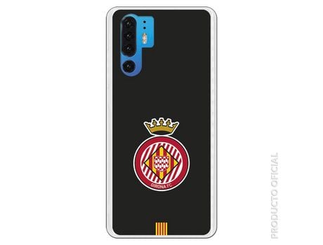 Funda Oficial Girona FC Escudo Equi negra para Huawei P30 Pro