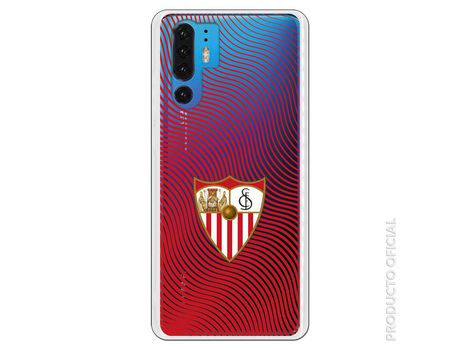 Funda Oficial Sevilha Ondas Rojas Transparente para Huawei P30 Pro