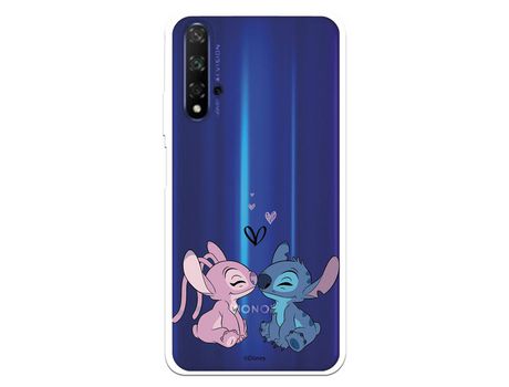 Funda para Huawei Honor 20 Oficial de Disney Angel & Stitch Beso - Lilo & Stitch