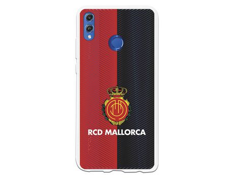 Funda para Huawei Honor 8X del Mallorca RCD Mallorca Diagonales Transparente - Licencia Oficial RCD Mallorca