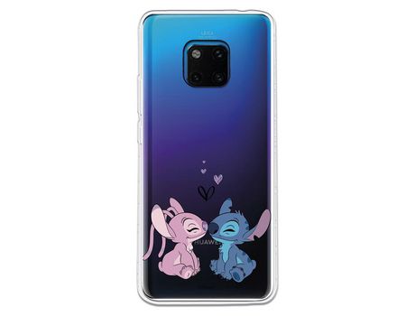 Funda para Huawei Mate 20 Pro Oficial de Disney Angel & Stitch Beso - Lilo & Stitch