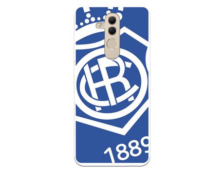 Funda para Huawei Mate 20 Lite del Recre Escudo Fondo azul - Licencia Oficial Real Club Recreativo de Huelva