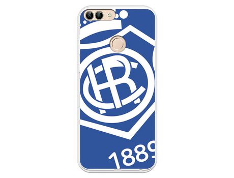 Funda para Huawei P Smart del Recre Escudo Fondo azul - Licencia Oficial Real Club Recreativo de Huelva