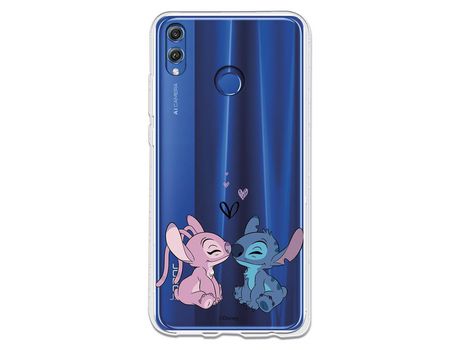 Funda para Huawei Honor 8X Oficial de Disney Angel & Stitch Beso - Lilo & Stitch