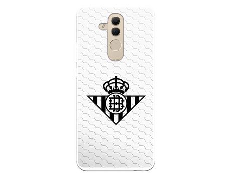 Funda para Huawei Mate 20 Lite del Betis Escudo Negro Fondo Red - Licencia Oficial