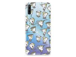 Funda para Huawei P Smart Pro Oficial da Disney Chip Potts Siluetas La Bella y la Bestia