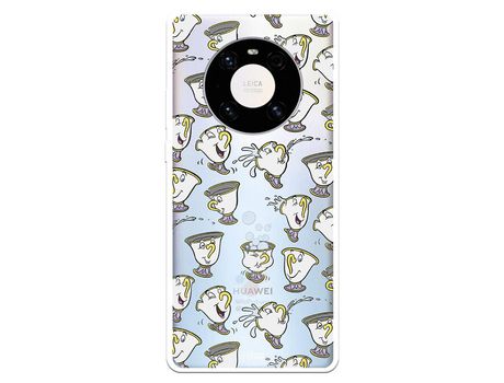 Funda para Huawei Mate 40 Pro Oficial da Disney Chip Potts Siluetas La Bella y la Bestia