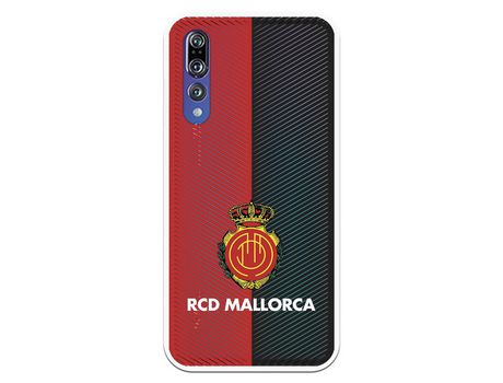 Funda para Huawei P20 Pro del Mallorca RCD Mallorca Diagonales Transparente - Licencia Oficial RCD Mallorca
