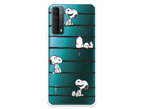 Funda para Huawei P Smart 2021 Oficial de Peanuts Snoopy rayas - Snoopy