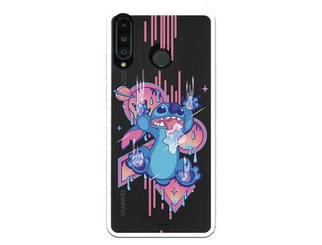 Funda para Huawei P30 Lite Oficial de Disney Stitch Graffiti - Lilo & Stitch