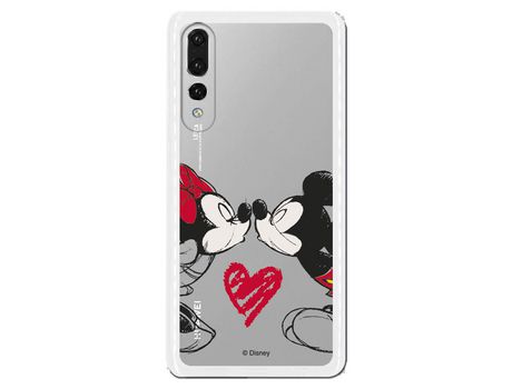 Funda para Huawei P30 Oficial de Disney Mickey y Minnie Beso - Clásicos Disney