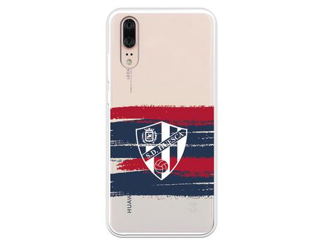 Funda para Huawei P20 del Huesca Rayas Transparente - Licencia Oficial SD Huesca