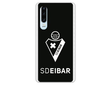 Funda para Huawei P30 del Eibar Escudo Fondo Negro - Licencia Oficial SD Eibar