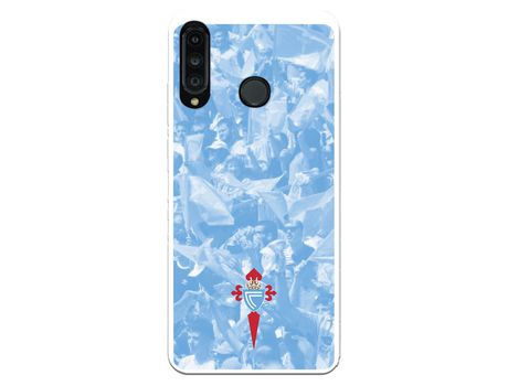 Funda para Huawei P30 Lite del Celta Escudo Fondo Hinchada - Licencia Oficial RC Celta
