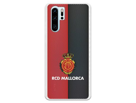 Funda para Huawei P30 Pro del Mallorca RCD Mallorca Diagonales Transparente - Licencia Oficial RCD Mallorca