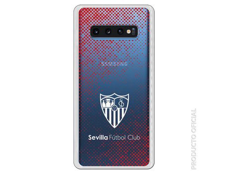 Funda Oficial Sevilha Escudo Blanco meio tom Rojo Transparente para Samsung Galaxy S10 Plus