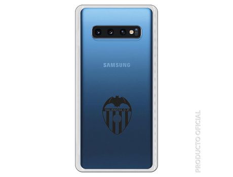 Funda Oficial Valencia Escudo transparente Negro para Samsung Galaxy S10 Plus