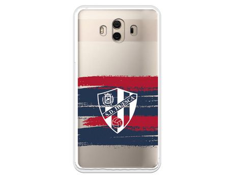 Funda para Huawei Mate 10 del Huesca Rayas Transparente - Licencia Oficial SD Huesca