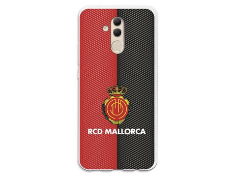 Funda para Huawei Mate 20 Lite del Mallorca RCD Mallorca Diagonales Transparente - Licencia Oficial RCD Mallorca