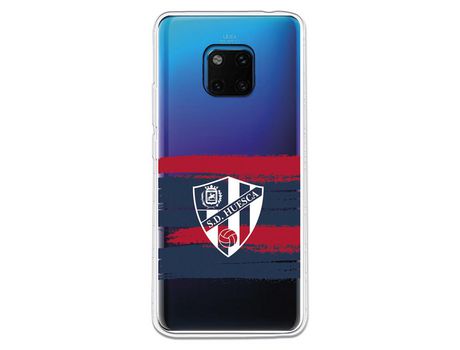 Funda para Huawei Mate 20 Pro del Huesca Rayas Transparente - Licencia Oficial SD Huesca