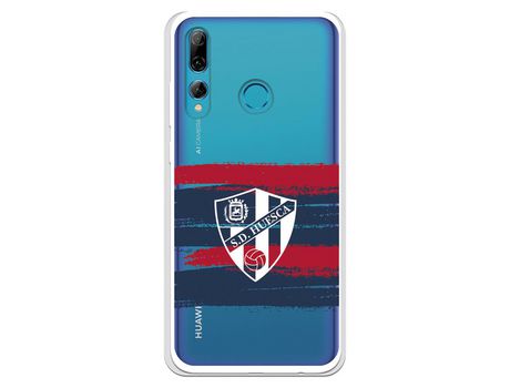 Funda para Huawei P Smart Plus 2019 del Huesca Rayas Transparente - Licencia Oficial SD Huesca