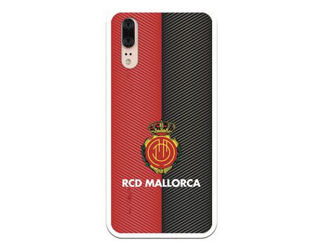 Funda para Huawei P20 del Mallorca RCD Mallorca Diagonales Transparente - Licencia Oficial RCD Mallorca
