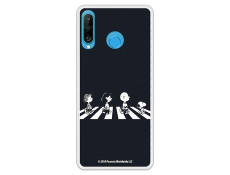 Funda para Huawei P30 Lite Oficial de Peanuts Personajes Beatles - Snoopy