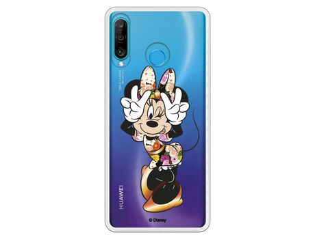 Funda para Huawei P30 Lite Oficial de Disney Minnie Posando - Clásicos Disney