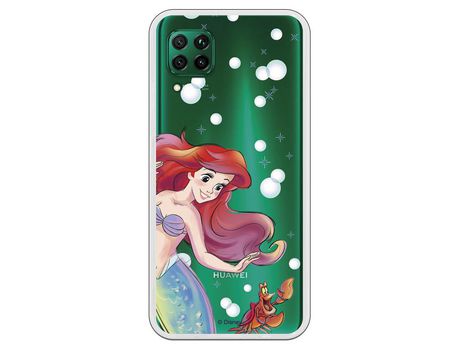 Funda para Huawei P40 Lite Oficial de Disney Ariel y Sebastián Burbujas - La Sirenita