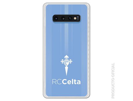 Funda Oficial Celta Escudo Blanco fondo azul para Samsung Galaxy S10 Plus