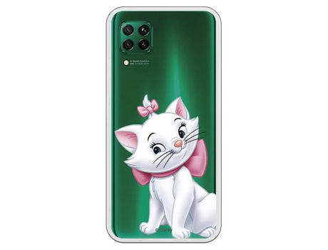 Funda para Huawei P40 Lite Oficial de Disney Marie Silueta - Los Aristogatos
