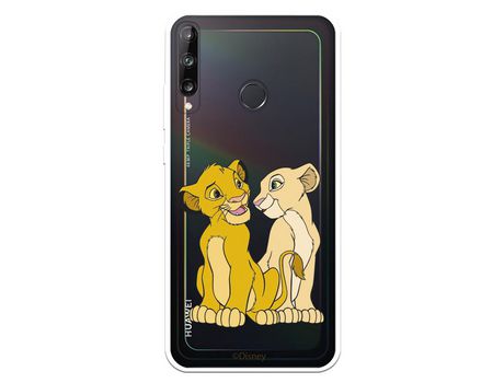 Funda para Huawei P40 Lite E Oficial de Disney Simba y Nala Silueta - El Rey León