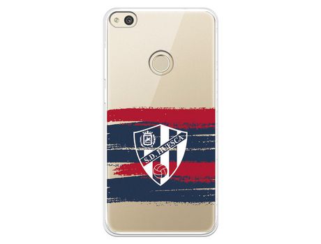 Funda para Huawei P8 Lite 2017 del Huesca Rayas Transparente - Licencia Oficial SD Huesca