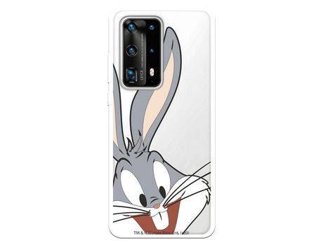 Funda para Huawei P40 Pro Plus Oficial de Warner Bros Bugs Bunny Silueta Transparente - Looney Tunes