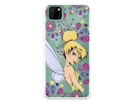 Funda para Huawei Y5p Oficial de Disney Campanilla Flores - Peter Pan