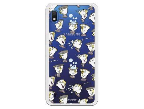 Funda Oficial Disney Chip Potts Siluetas Transparente para Samsung Galaxy A10