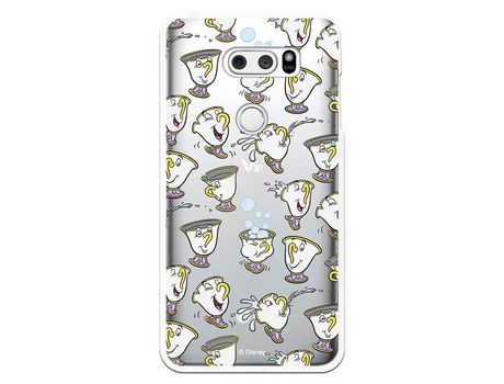 Funda Oficial Disney Chip Potts Siluetas Transparente para LG V30