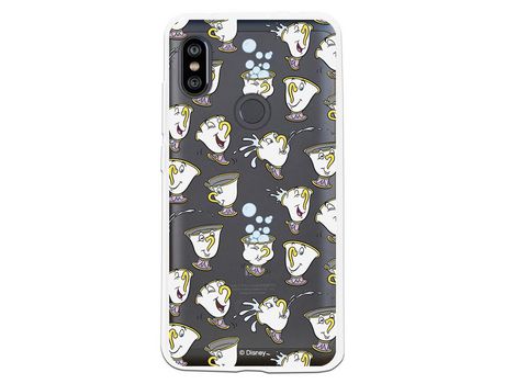 Funda Oficial Disney Chip Potts Siluetas Transparente para Xiaomi Redmi Note 6