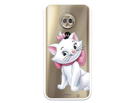 Funda Oficial Disney Marie Silueta transparente para Motorola Moto G6 Plus - Los Aristogatos