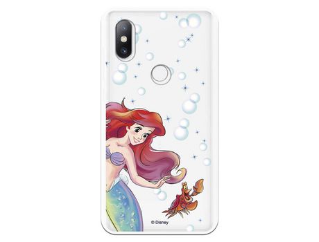 Funda Oficial Disney Sirenita y Sebastian Transparente para Xiaomi Mi Mix 2S - La Sirenita