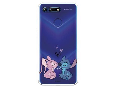 Funda para Huawei Honor View 20 Oficial de Disney Angel & Stitch Beso - Lilo & Stitch