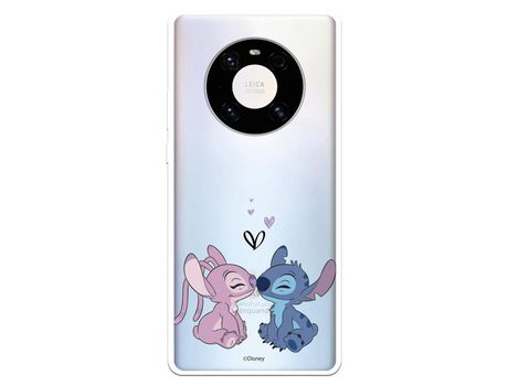 Funda para Huawei Mate 40 Pro Oficial de Disney Angel & Stitch Beso - Lilo & Stitch